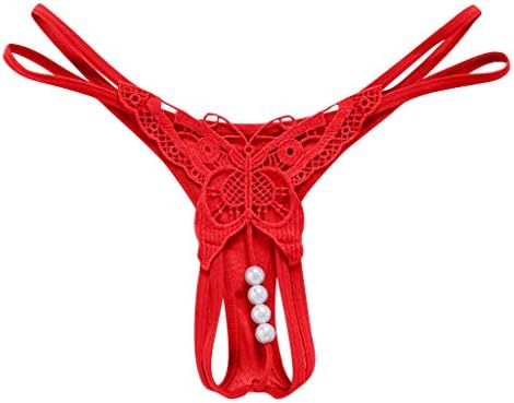 נשים סקסיות פנינה ציצית G-String תחתיות נמוכות במותניים עיסוי פנינה פיתוי חוט חלול T חזרה להלבשה תחתונה