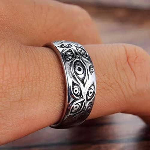 2023 טבעת חדשה רטרו רטרו אישיות אירופאית סגנון אופנה אמריקני וטבעות טבעות כיפה לנשים