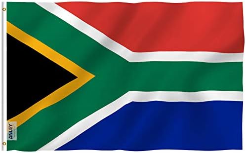 אנלי זבוב בריזה 3x5 רגל דרום אפריקה דגל - צבע חי והוכחה דהייה - כותרת בד ותפור כפול - דגלים לאומיים