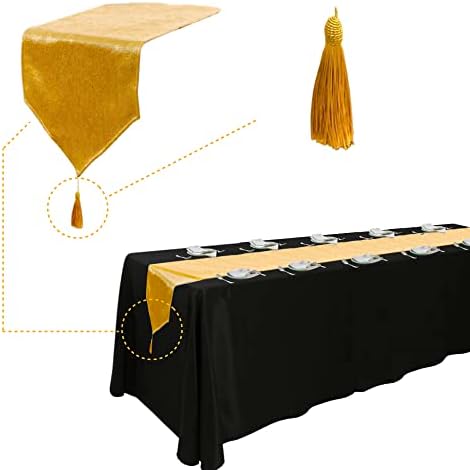 אורבי ארוך במיוחד רץ שולחן 1 חבילה של רץ שולחן באורך 11ft/132 אינץ 'המתאים לשולחן ארוך של 8 רגל או שולחן