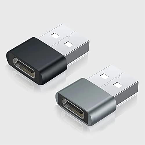 USB-C נקבה ל- USB מתאם מהיר זכר התואם למכשירי Samsung SM-T820NZ למטען, סנכרון, OTG כמו מקלדת, עכבר,