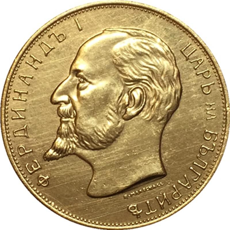 1908 מטבעות בולגריות נחושת זהב מצופה מטבעות מטבעות מטבעות מלאכה