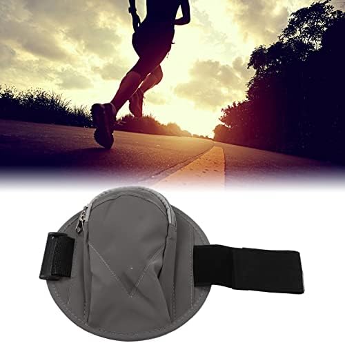 תיק זרוע ספורט של Aoutecen, יישומי כיס רוכסן רחב טלפון שקית זרוע ניילון+בד לרכיבה על אופניים למסך טלפון