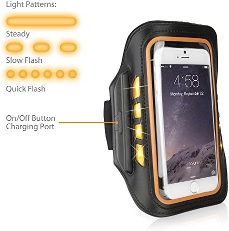 מארז גוויות Boxe for t-mobile Huawei Prism-סרט זרוע ספורט Jogbrite, אור בטיחות נראות אור LED רצים זרוע