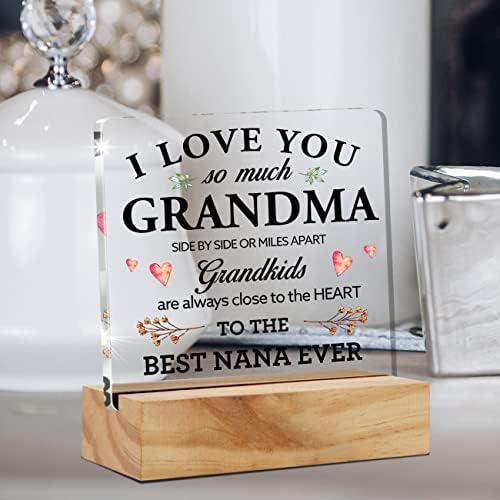 מתנות של סבתא מהנכדים, אני אוהבת אותך שולחן סבתא שולחן סבתא הכי טוב ננה אי פעם שלט שולחן אקרילי שלט