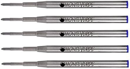 Monteverde Roll Roll Ploint מילוי מחדש התואם למונטבלאנק עטים נשלפים, 5 חבילה, ארוז בתפזורת, M13