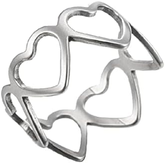 נירוסטה נירוסטה טבעת אהבה חלולה פשוטה ומעודנת מתאימה לכל האירועים טבעת הכלא