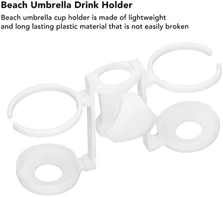 קל משקל עמיד שמש תליית לשתות מחזיק חוף מטרייה מחזיק כוס משקה מחזיק כוס מחזיק עבור חוף נסיעה לבן