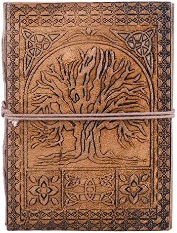 Crafkart Tree of Life Journal to Writing In - 5x7 כתב כתיבת עור - Sketchbook Sketch פנקס פנקס אישי תזכיר