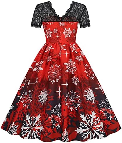 שמלות חג המולד של Zefotim לנשים 2022 אלגנטית מזדמנת שמלת פרע של קוקטייל מסיבת שרוולים ארוכת שרוולים.