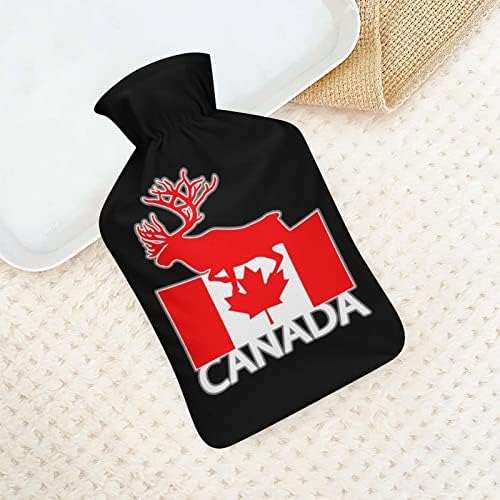 קנדה איילים דגל מים חמים בקבוק 1000 מ ל עם כיסוי רך נשלף חם קר חבילת מים הזרקת תיק עבור יד רגליים חם
